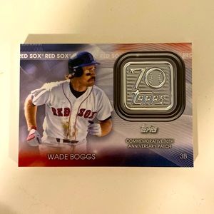 TOPPS Baseball 2021 Update Series Wade Boggs with Commemorative Patch
